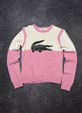 Pull Lacoste rose & blanc – logo crocodile – Taille 38, marque: Lacoste, état: Très bon état, taille: M / 38 / 10, 29,90 €, 32,10 € Protection acheteurs incluse