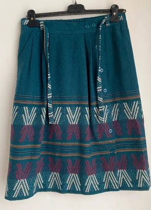 Jupe vintage boutonnée motif ethnique 40 fabriqué en France 🇫🇷, marque: Vintage, état: Très bon état, taille: L / 40 / 12, 15,00 €, 16,45 € Protection acheteurs (Pro) incluse
