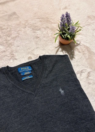 Maglione con collo a V / Ralph Lauren Grigio taglia S / Logo ricamato Grigio, marca: Ralph Lauren, estado: Muy bueno, tamaño: S, 44,90 €, 47,85 € Protección al comprador incluida