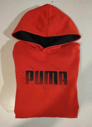 Sweat à capuche PUMA rouge logo noir unisexe tendance streetwear, merk: Puma, staat: Nieuw zonder prijskaartje, maat: XL, € 19,00, € 20,65 inclusief Kopersbescherming