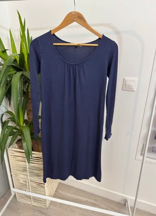 💟 Robe de grossesse bleu marine, manches longues, Envy de Fraises, taille 38 (1303), merk: Envie de Fraise, staat: Heel goed, maat: M / 38 / 10, € 6,00, € 7,00 inclusief Kopersbescherming