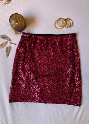 Jupe à perles roses sequins style Ibiza, brand: Divided, condition: New without tags, size: S / 36 / 8, €12.00, €13.30 includes Buyer Protection