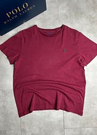 T-shirt unis bordeaux Ralph Lauren manches courtes logo vert taille M, brand: Ralph Lauren, condizioni: Ottime, taglia: M, €13.90, €15.30 include la Protezione acquisti