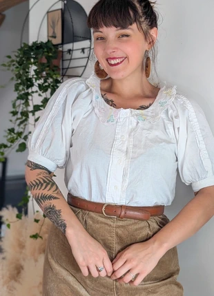 Blouse romantique, condition: Good, size: XL / 42 / 14, €23.00, €24.85 includes Buyer Protection Pro