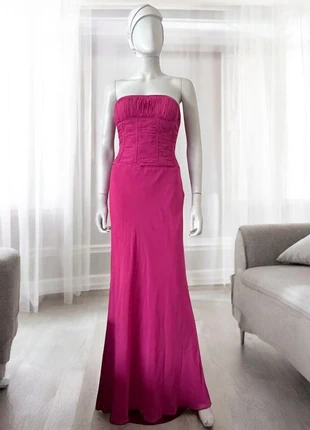 UK10 Ugo Zaldi pink silk strapless corset long formal evening special occasion gown dress event, brand: Ugo Zaldi, condition: New without tags, size: S / UK 8-10, £55.00, £58.45 includes Buyer Protection