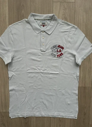 Polo Tommy Hilfiger Blanc, brand: Tommy Hilfiger, condizioni: Ottime, taglia: L, €13.00, €14.35 include la Protezione acquisti