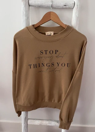 Sweat camel loose femme TU grosses manches à message, brand: Garconne, condition: New without tags, size: One size, €15.00, €16.45 includes Buyer Protection