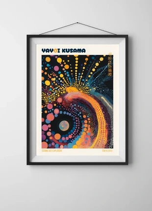 Affiche / Poster – Explosion Cosmique Abstraite – Format A3 (29,7 x 42 cm), merk: Yayoi Kusama, staat: Heel goed, € 11,00, € 12,25 inclusief Kopersbescherming Pro