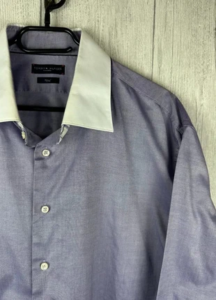 Chemise Tommy Hilfiger Tailored Fitted – Violet à col blanc – Manches longues – Taille M, marca: Tommy Hilfiger, estado: Bueno, tamaño: M, 14,90 €, 16,35 € Protección al comprador incluida