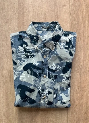 Denham blauw/wit/grijsoverhemd maat M, marque: Denham, état: Neuf sans étiquette, taille: M, 17,50 €, 19,08 € Protection acheteurs incluse