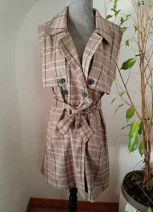 Trench sans manches à carreaux JCL - taille S 36 -, marke: JCL, zustand: Sehr gut, größe: S / 36 / 8, 12,00 €, 13,30 € inklusive Vinted-Käuferschutz