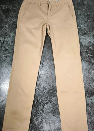 Pantalon femme slim beige Happy – coupe cigarette – T.38, brand: HAPPY, condition: Very good, size: M / 38 / 10, €12.00, €13.30 includes Buyer Protection