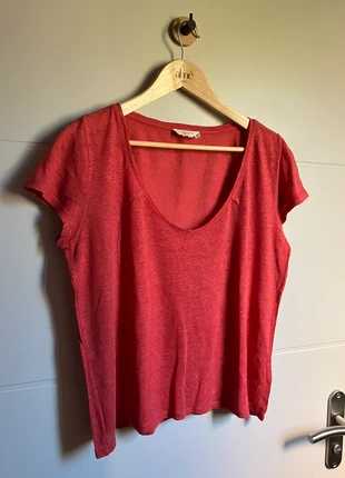 Tee shirt en lin bordeaux brillant Marie Sixtine, brand: Marie Sixtine, condizioni: Ottime, taglia: M / IT 42 / EU 38, €8.00, €9.10 include la Protezione acquisti