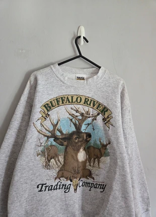 Vintage 90s 1997 Tultex USA Buffalo River Graphic Print Animal Sweatshirt Size M, brand: Tultex, condition: Very good, size: M, £14.00, £15.40 includes Buyer Protection