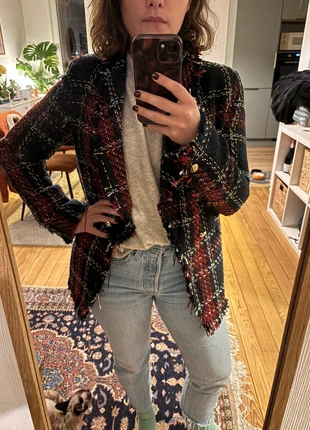 Veste en tweed à carreaux, marque: Intemporel, état: Neuf sans étiquette, taille: S / 36 / 8, 25,00 €, 26,95 € Protection acheteurs incluse