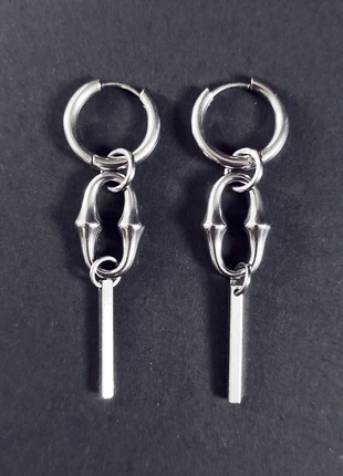Handmade Earrings - pendant : 4cm - Joint X Bar, marque: Mary's Forge Jewels, état: Neuf sans étiquette, 15,00 €, 16,45 € Protection acheteurs incluse