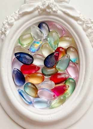 Matériaux DIY perles en verre en forme de goutte d’eau 14 mm, 30 pièces, état: Neuf sans étiquette, 1,00 €, 1,75 € Protection acheteurs (Pro) incluse