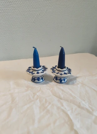 Lot de 2 bougeoirs bleu et blanc, marca: Yves Rocher, estado: Nuevo con etiquetas, 5,00 €, 5,95 € Protección al comprador incluida