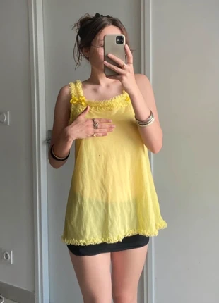 Coquette butter yellow vintage lingerie long top, brand: Vintage Dressing, condizioni: Ottime, taglia: M / IT 42 / EU 38, €12.00, €13.30 include la Protezione acquisti