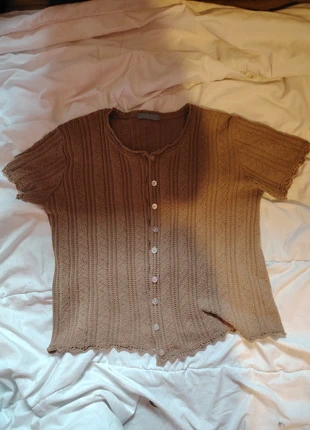 Pull gilet boléro marron en laine léger taille L, marque: Vaeef, état: Très bon état, taille: L / 40 / 12, 4,00 €, 4,90 € Protection acheteurs incluse