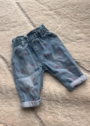 Baby girls primark rainbow jeans, brand: Primark, condition: Very good, size: 3-6 months / 62 cm, £1.00, £1.38 includes Buyer Protection