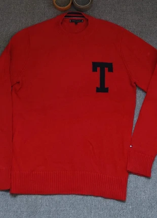 🧥 Pull rouge avec logo Tommy Hilfiger 🧥, brand: Tommy Hilfiger, condizioni: Ottime, taglia: L, €14.99, €16.44 include la Protezione acquisti