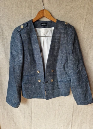 Veste de costume chinée bleu et blanc Caroll, marca: Caroll, estado: Muy bueno, tamaño: XXL / 44 / 16, 15,00 €, 16,45 € Protección al comprador incluida