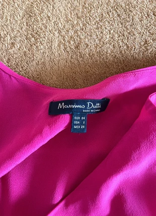Massimo Dutti – Edles Seidentop in leuchtendem Fuchsia / 100 % Seide, marque: Massimo Dutti, état: Très bon état, taille: XS / 34 / 6, 19,90 €, 21,60 € Protection acheteurs incluse