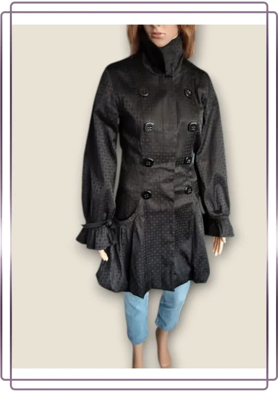 Manteau mi-long Morgan , coupe droite bas évasé,manches évasées - photo numéro 2