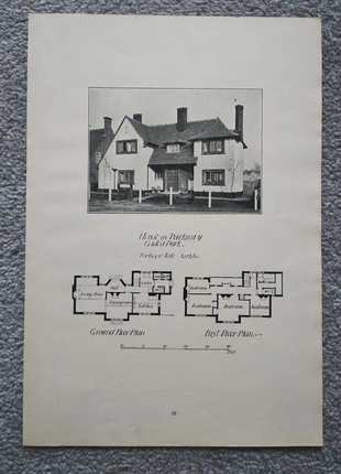 House in reed pond walk, gidea park & house in parkway - antique print - 1913, brand: NO LABEL, condition: Good, £8.99, £10.14 includes Buyer Protection Pro