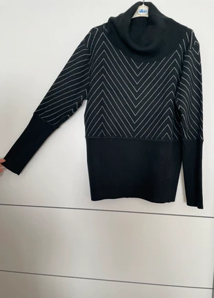 Camisola malha preta com gola alta, marca: Lin, estado: Muito bom, tamanho: L / 40 / 12, €5.00, €5.95 inclui Proteção do Comprador