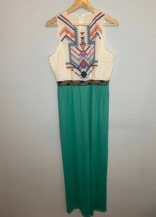 Vestido largo con estampado etnico, brand: Zara, condition: Good, size: L / 40 / 12, €7.00, €8.05 includes Buyer Protection