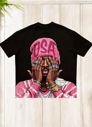 T-shirt décontracté imprimer hip-hop / rap - Taille M - Streetwear Vintage Y2K, merk: y2k, staat: Nieuw zonder prijskaartje, maat: M, € 14,85, € 16,29 inclusief Kopersbescherming