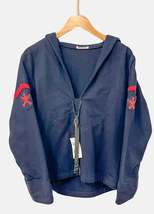 Vintage (1960s/70s) Portuguese Navy Wool Sailor Shirt with Red Patches (S), marca: Portuguese Navy, estado: Muito bom, tamanho: S, €55.00, €58.45 inclui Proteção do Comprador