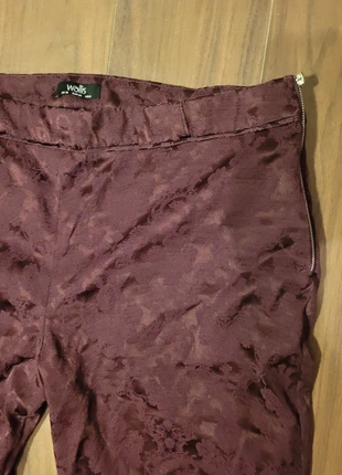 🍷 Wallis Plum Floral-Textured Trousers – UK 16, brand: Wallis, condition: Very good, size: XXL / 44 / 16, €9.00, €10.15 includes Buyer Protection
