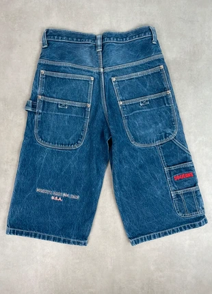Short en jean large baggy jort oversize brodé JNCO vintage dressing Y2K rétro fashion denim, marque: JNCO, état: Très bon état, taille: W30 | FR 40, 44,90 €, 47,85 € Protection acheteurs incluse