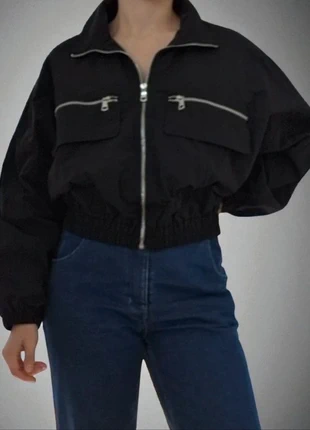 Bomber veste bouffante zippée courte noire automne hiver streetwear utilitaire, brand: Shein, condition: Very good, size: M / 38 / 10, €3.00, €3.85 includes Buyer Protection