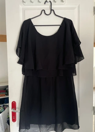 Robe noire double voilage, brand: Villa, condition: Very good, size: L / 40 / 12, €8.00, €9.10 includes Buyer Protection