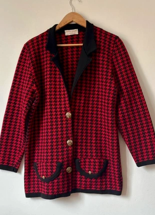 Veste vintage pied-de-poule rouge & noir - taille 40 - laine mélangée - super état, marke: LOOK, zustand: Sehr gut, größe: L / 40 / 12, 29,00 €, 31,15 € inklusive Vinted-Käuferschutz