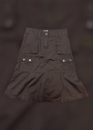 Gonna marrone al ginocchio stile cargo con tasche | Stile Y2k Vintage, marke: WE, zustand: Neu, größe: M / 38 / 10, 8,00 €, 9,10 € inklusive Vinted-Käuferschutz