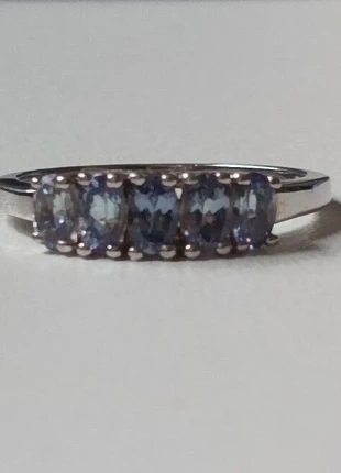 TGGC Sterling 925 Silver Amethyst 5 Stone Half Eternity Band Ring - Size Q, brand: 925 Silver Amethyst 5 Stone Half Eternity Band Rin, condition: Very good, size: 18.5 mm / Q½, £19.99, £21.69 includes Buyer Protection