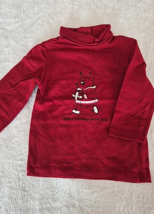 🎄 Haut rouge Petit Loup– Spécial fêtes, brand: Kiabi, condition: New without tags, size: 3-6 months / 62 cm, €2.00, €2.80 includes Buyer Protection