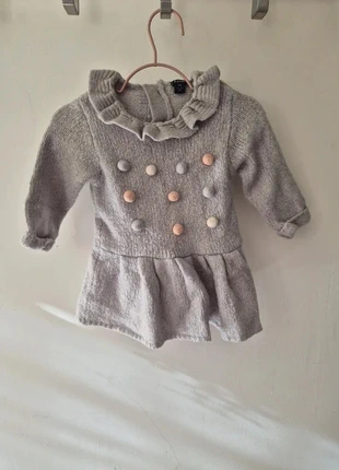 Robe grise et pompons colorés 6 mois Kiabi, brand: Kiabi, condition: Very good, size: 6-9 months / 68 cm, €4.00, €4.90 includes Buyer Protection