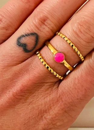 Bague ajustable multirangs doré Martelé rose acier inoxydable, brand: Tendance, condizioni: Ottime, taglia: Regolabile, €7.00, €8.05 include la Protezione acquisti Pro