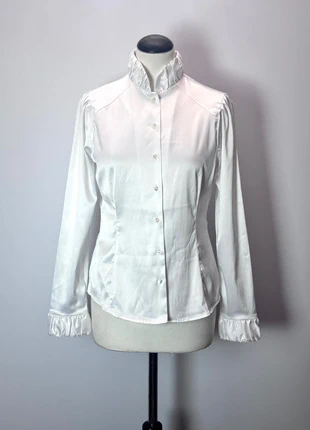 Satin Ruffled Collar Shirt – NaraCamicie – Size III (IT), marke: Naracamicie, zustand: Sehr gut, größe: M / 38 / 10, 10,00 €, 11,20 € inklusive Vinted-Käuferschutz
