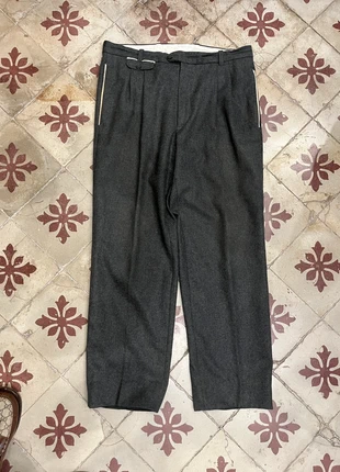 Pantalon de costume à pinces droit jambes larges laine made in France - 42, brand: Vintage Dressing, condition: Good, size: W32, €35.00, €37.45 includes Buyer Protection Pro