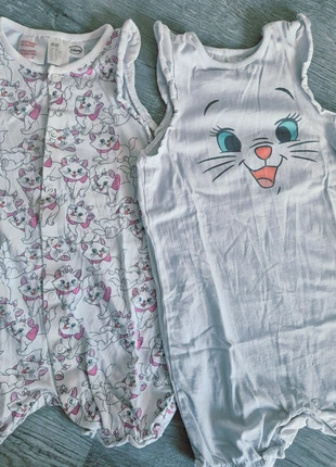 Lot 2 Grenouillères Marie 🐱, marca: Disney Baby, estado: Muito bom, tamanho: 9-12 meses / 74 cm, €3.00, €3.85 inclui Proteção do Comprador