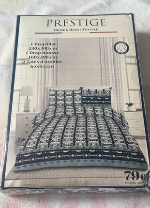 Parure de lit 4 pièces 160x200 cm – Prestige, marque: prestige, état: Neuf sans étiquette, taille: Double (155-190 cm x 200-220 cm), 11,49 €, 12,76 € Protection acheteurs incluse