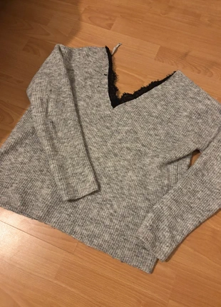 Pull col V avec détail dentelle, marque: Inconnu, état: Très bon état, taille: S / 36 / 8, 3,00 €, 3,85 € Protection acheteurs incluse