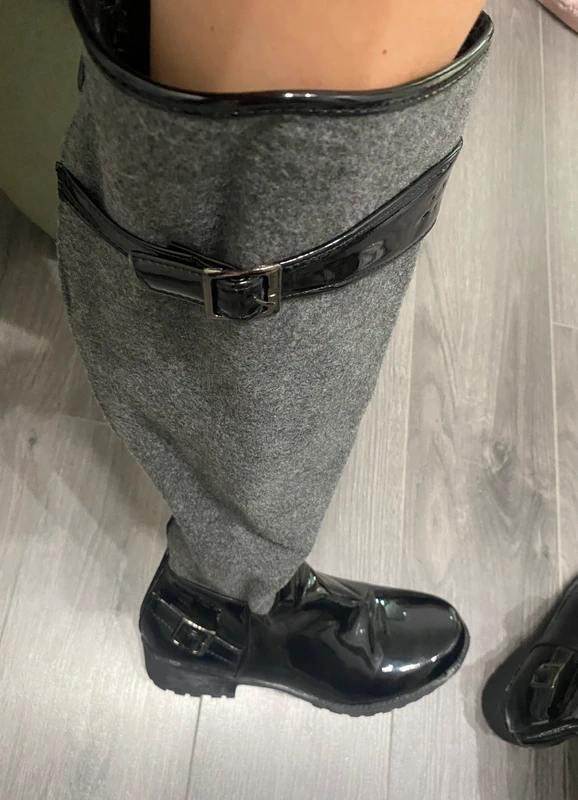 Bottes pluie hautes noires et grises - photo numéro 5